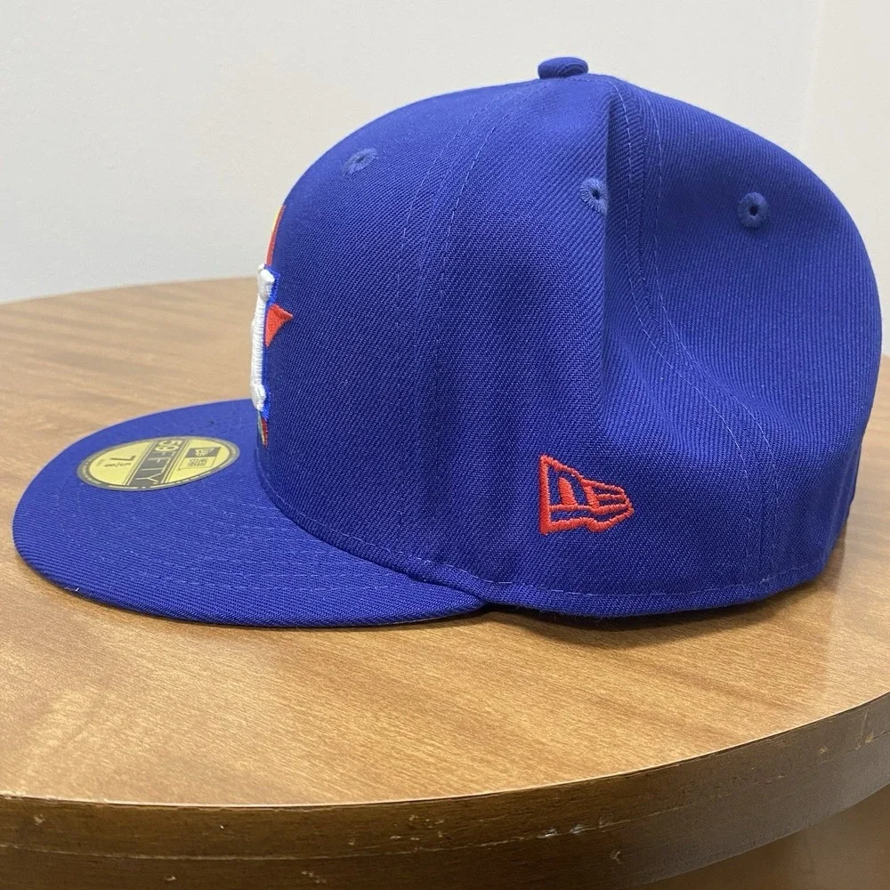 New Era Houston Astros‎ Cobalt Blue 45th Anniversary Patch 59Fifty Hat 7 5/8